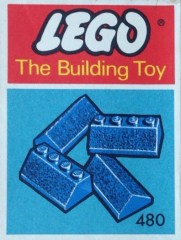 LEGO System 480 Slopes and Slopes Double 2 x 4, Blue (The Building Toy)