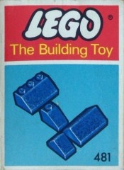 LEGO System 481 Slopes and Slopes Double 2 x 3 an 2 x 1, Blue (The Building Toy)