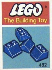 LEGO System 482 Slopes and Slopes Double 2 x 2, Blue (The Building Toy)