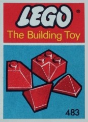 LEGO System 483 Angle, Valley and Corner Slopes, Red (The Building Toy)