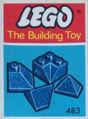 LEGO System 483 Angle, Valley and Corner Slopes, Blue (The Building Toy)