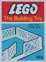 LEGO System 494 Gates and Fence, White (The Building Toy)