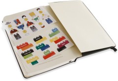 LEGO Gear 5001126 Moleskine notebook black brick, ruled, large 