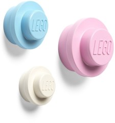 LEGO Gear 5005894 Pink Light Blue and White Wall Hanger Set