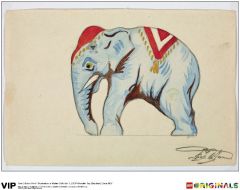 LEGO Gear 5005997 1st Edition Elephant Water Colour Print, Circa 1937