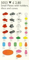 LEGO Service Packs 5053 Small Plates with Tool Holders, Disks and Cones (Transparent Bricks)