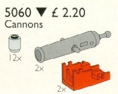 LEGO Service Packs 5060 2 Pirate Cannons and 12 Cannon Balls