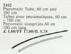 LEGO Service Packs 5102 Pneumatic Tube Black and Grey 60 and 100 cm
