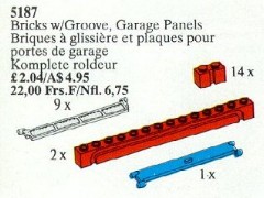 LEGO Service Packs 5187 Bricks with Groove, Garage Panels