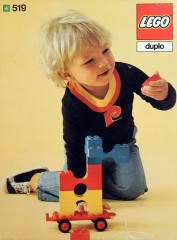 LEGO Duplo 519 Bricks and half bricks and arches and trolley