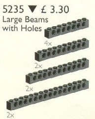 LEGO Service Packs 5235 10 Large Technic Beams Black
