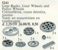 LEGO Service Packs 5241 Gear Rack and Wheels, Wedge-Belt and Crown Wheels