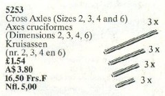 LEGO Service Packs 5253 Cross Axles Sizes 2, 3, 4, 6