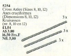 LEGO Service Packs 5254 Cross Axles Sizes 8, 10, 12