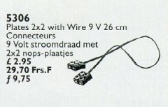 LEGO Service Packs 5306 Plates 2 x 2 with Wire, 9 V, 26 cm