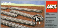 LEGO Trains 7854 8 Straight Electric Rails Grey 12 V