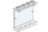 LEGO Bulk Bricks B002 1x4x3 Thin Wall Element, Clear
