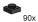 LEGO Bulk Bricks BAG5 1x1 Stud Black